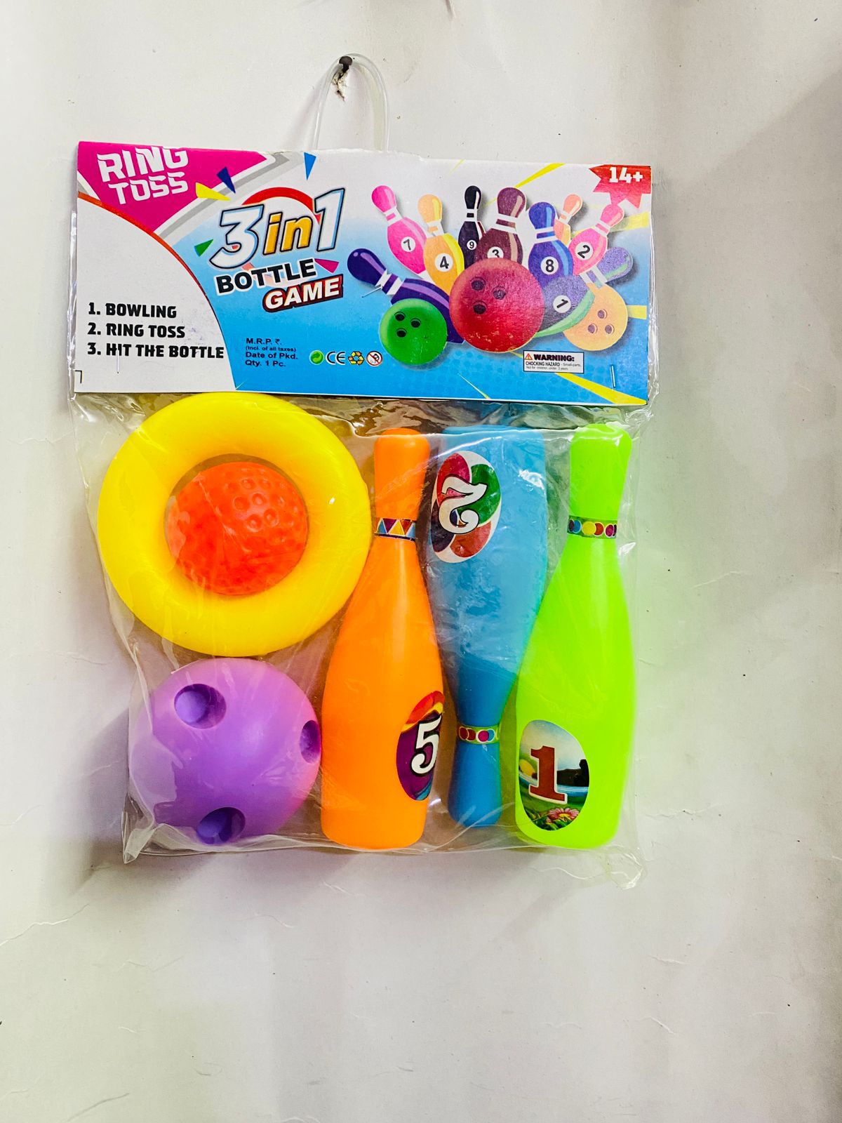 Bowling set with stack ring game pvc