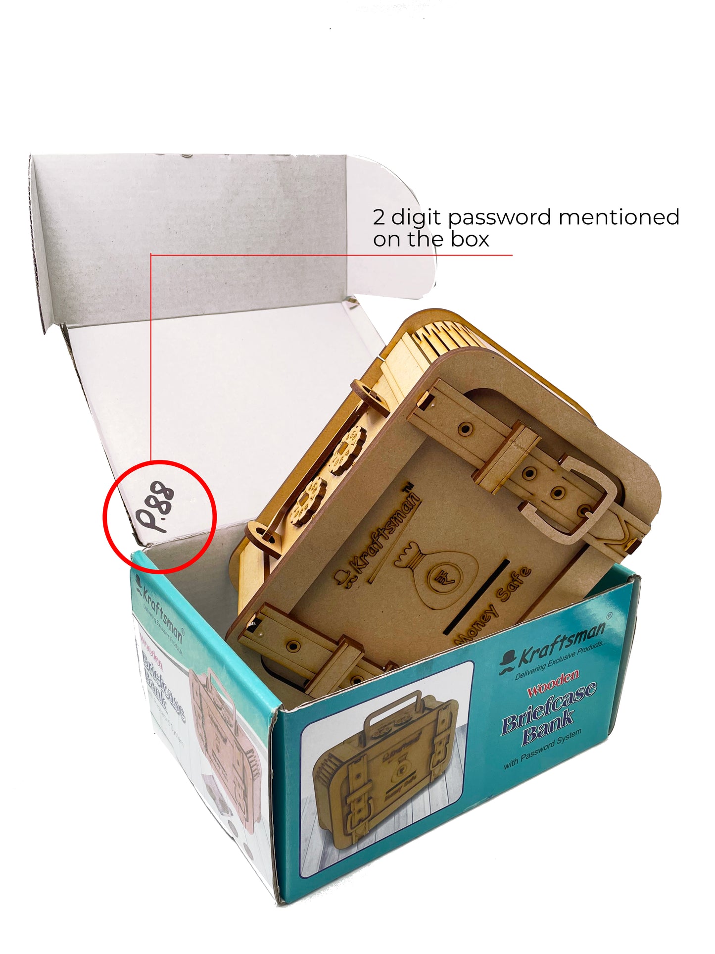 Kraftsman wooden coin bank wooden based