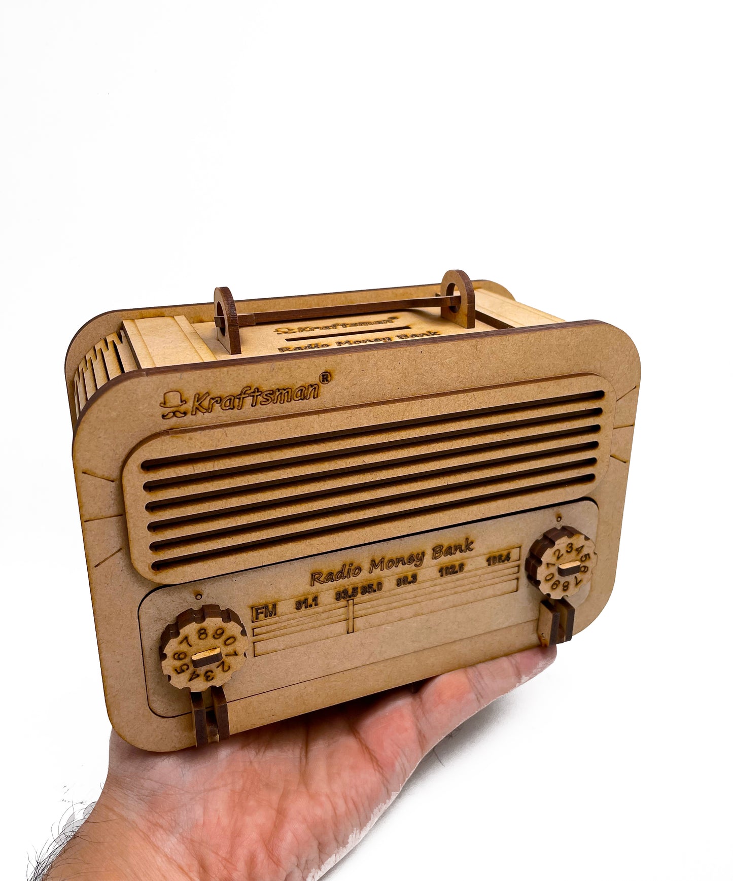 Kraftsman wooden radio locker coin bank