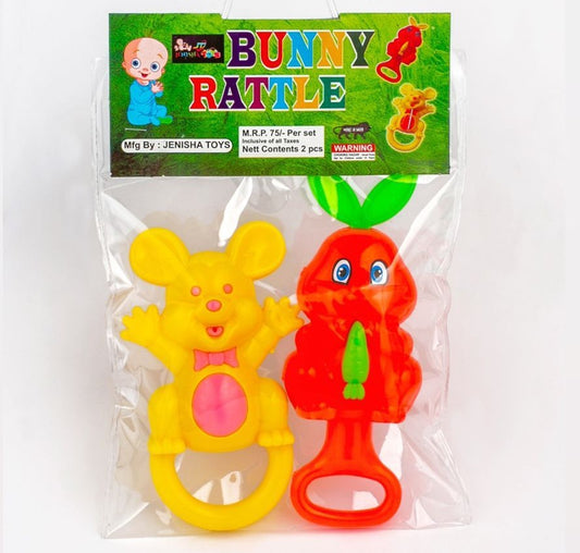 Bunny Rattle 2 pc