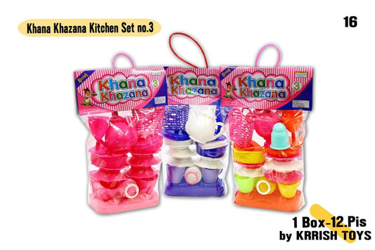 Krrish Toys Khaana Khazana 3 Kitchen Set