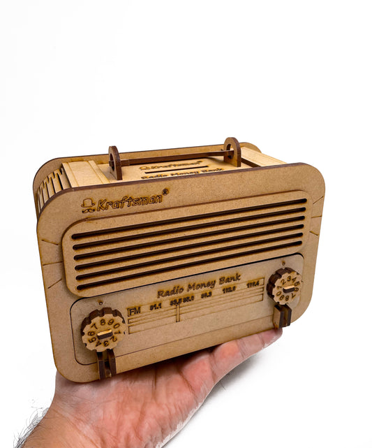 Kraftsman wooden radio locker coin bank