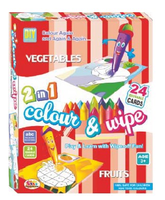 Ekta 2 in1 Colour and wipe Fruits