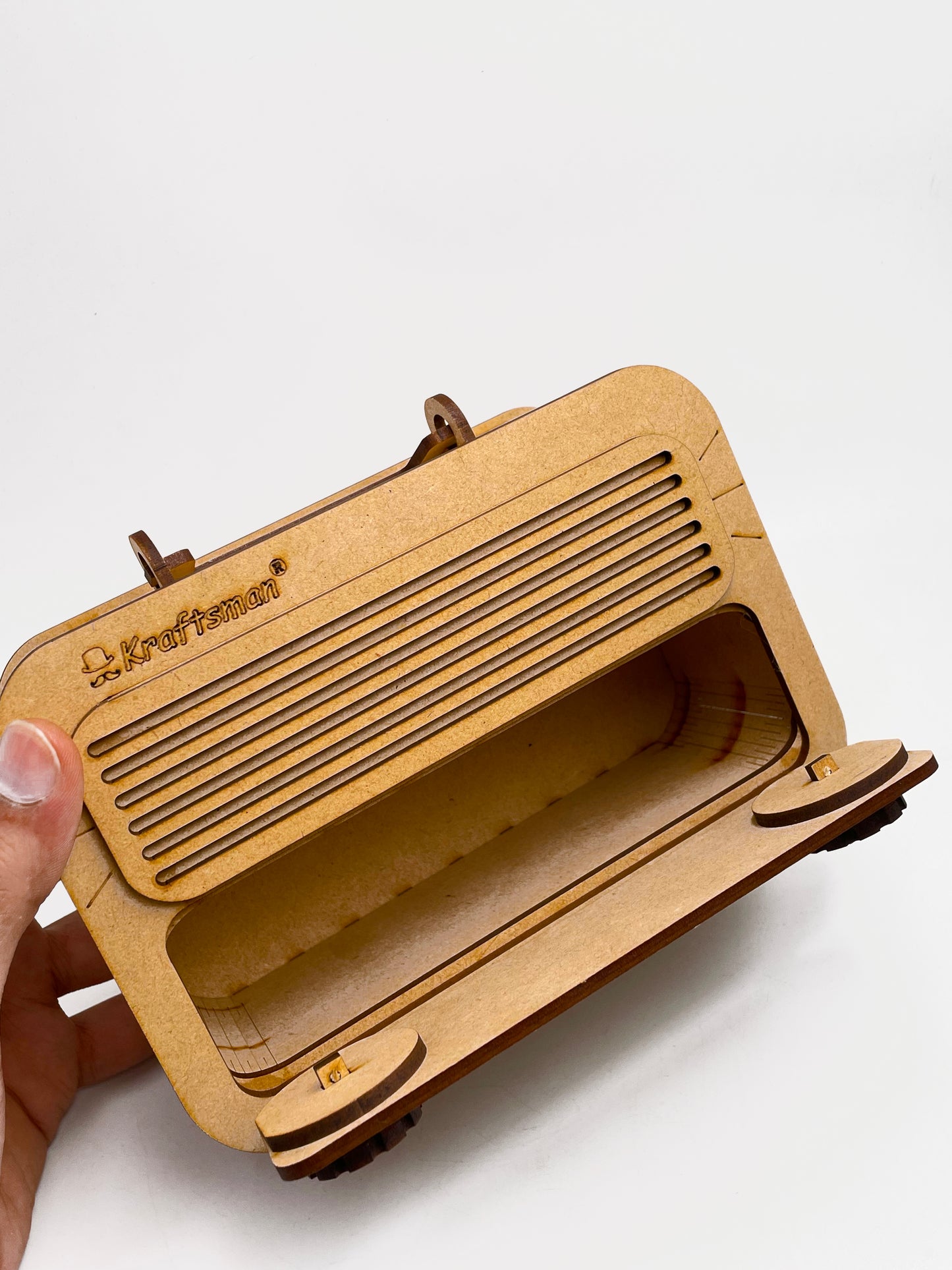 Kraftsman wooden radio locker coin bank