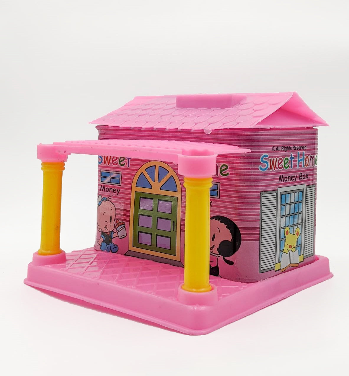 Romance smart coin bank hut shaped